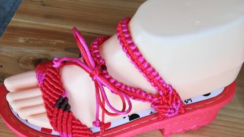 手工凉拖编织视频教程,跟随视频轻松学会手工编织凉拖